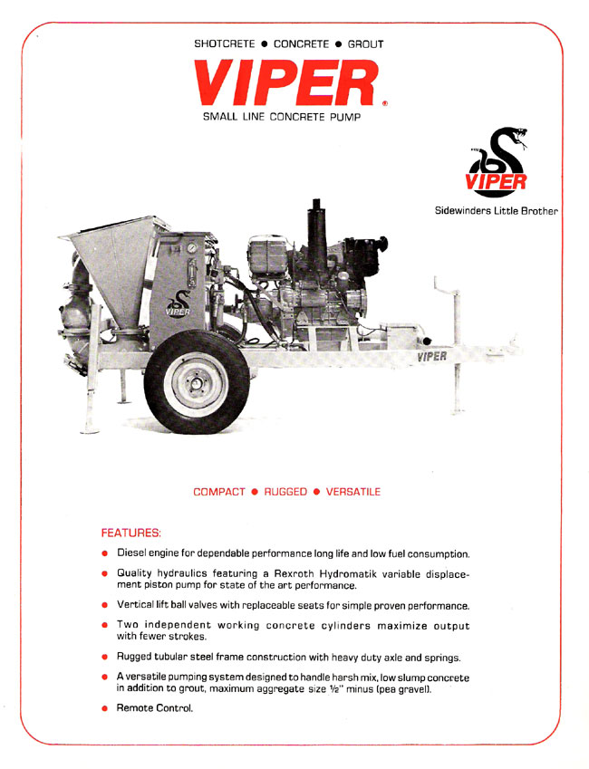 Old REED Concrete Pump Advertisements and Literature
