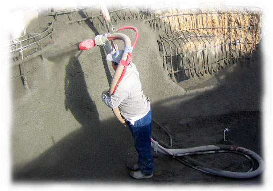 Gunite Dry-Mix Shotcrete Spraying