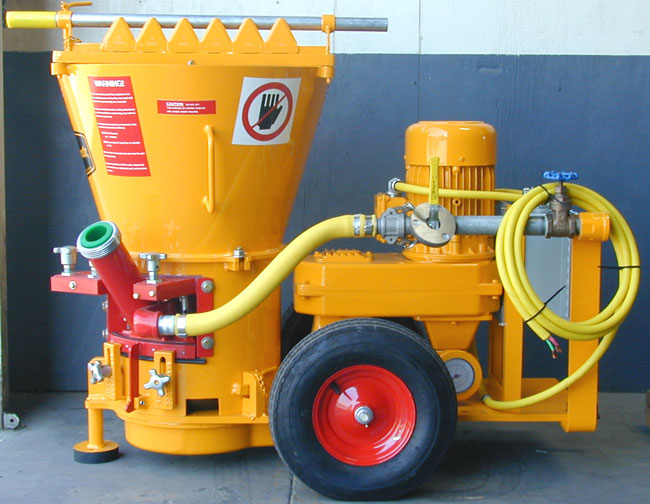 REED LOHE Gunite Machine with Optional Electric Drive