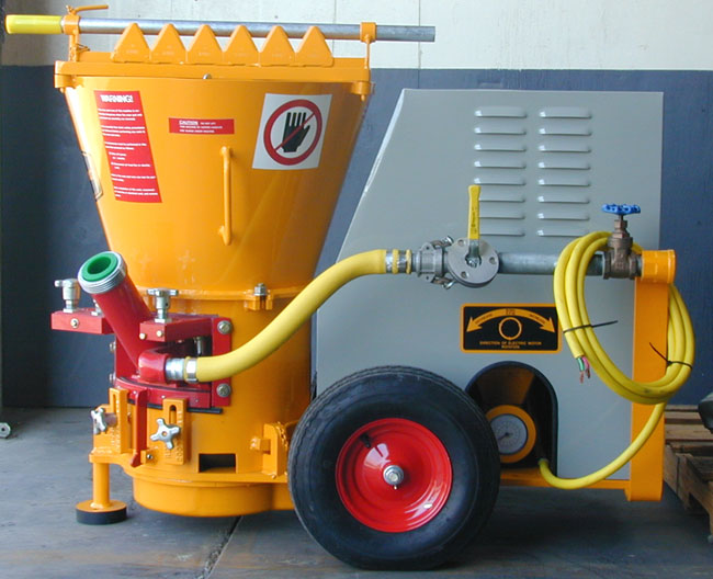 REED LOHE Gunite Machine with Optional Electric Drive