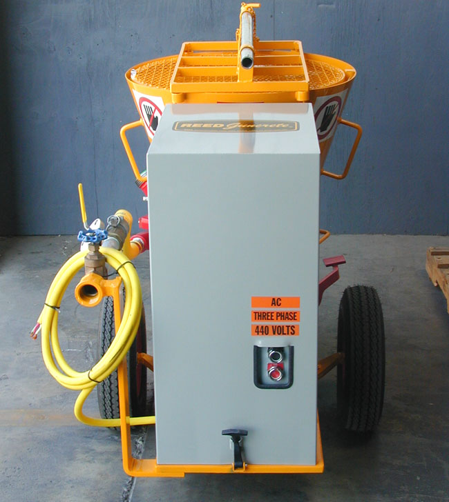 REED LOHE Gunite Machine with Optional Electric Drive