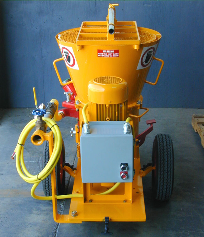 REED LOHE Gunite Machine with Optional Electric Drive