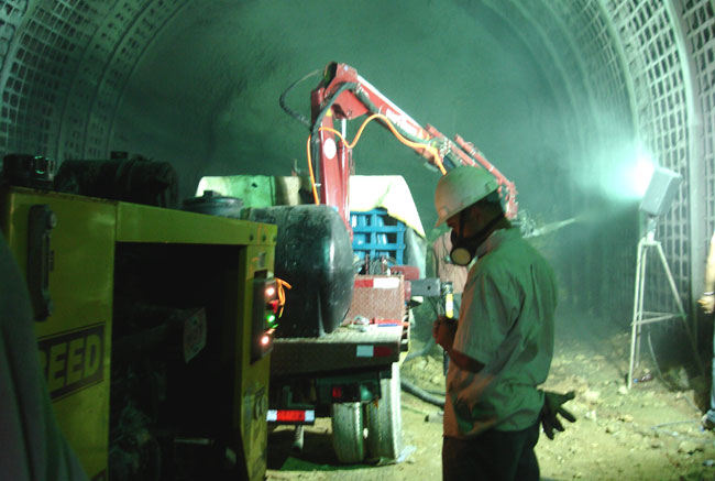 Shotcrete Support and Walls on a Tunnel Project