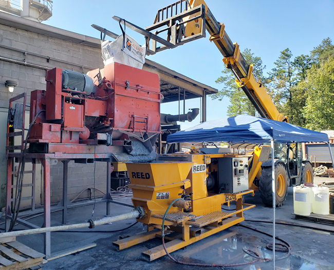 Refractory Shotcrete Application with Dry Mix Gunite Machine