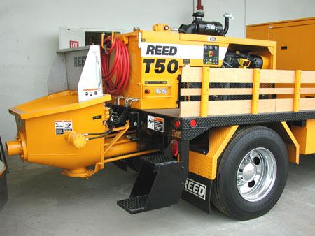 REED T50 Truck Mounted Line Pump with 210 CFM Sullivan Air Compressor Option