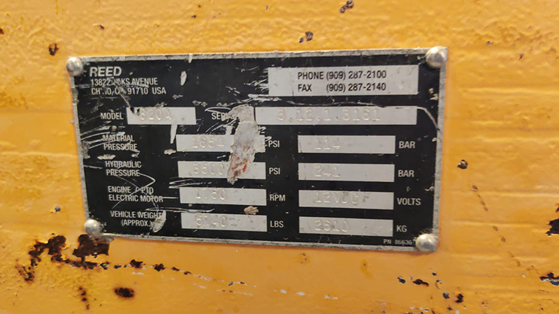 used REED Concrete Pump