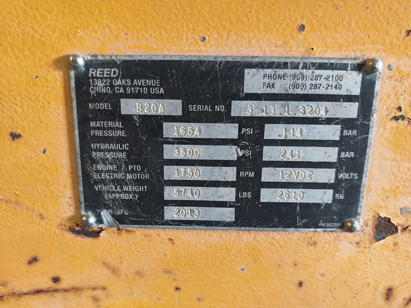 used REED Concrete Pump
